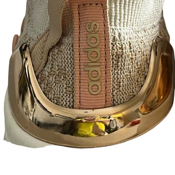 ADIDAS Sock Sneaker Women's Size 8.5 Cloudfoam Running Shoe EE9100 Beige Pink - Picture 10 of 13